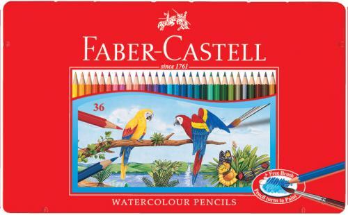 【FABER CASTELL 輝柏】 36色水彩色鉛筆/鐵盒 115937   