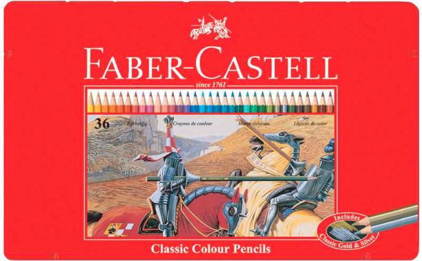 【FABER CASTELL 輝柏】 德國無毒 36色油性色鉛筆/鐵盒115846